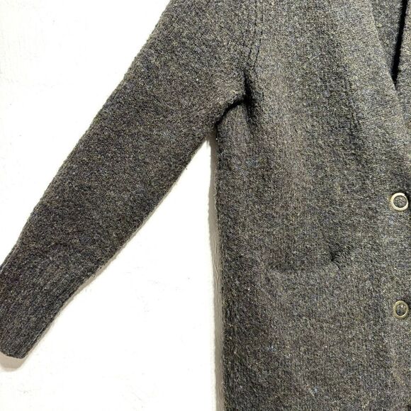 Mossimo Cardigan Sweater Wool Blend Chunky Knit Long Length Gray Womens sz Small - Picture 2 of 7
